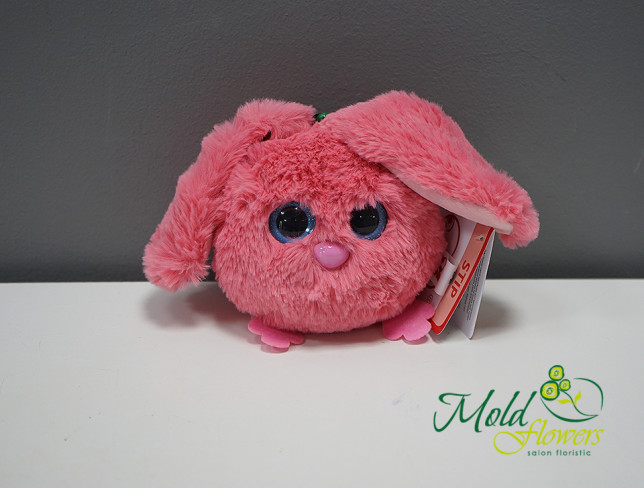 Fluffy Pink Bunny, Height 10 cm photo
